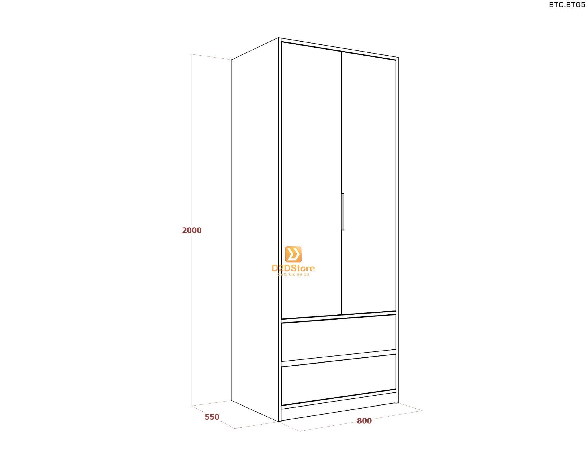  Bộ giường tủ phòng ngủ bé trai BTG.BT02 