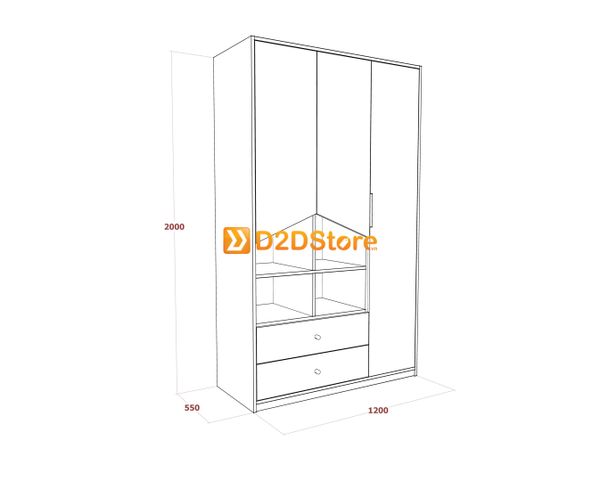 Bộ giường tủ phòng ngủ bé gái BTG.BG03