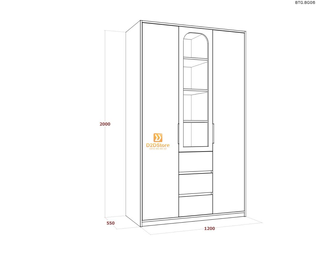 Bộ giường tủ phòng ngủ bé gái BTG.BG06