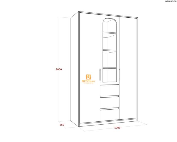 Bộ giường tủ phòng ngủ bé gái BTG.BG06