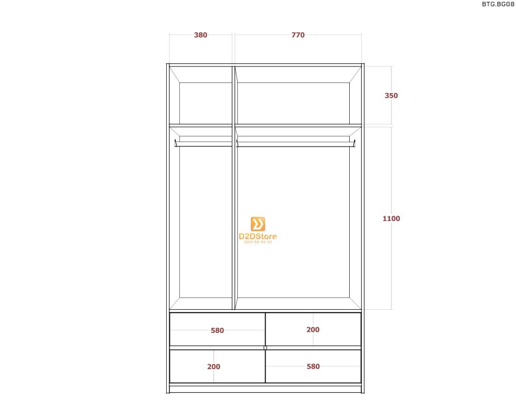 Bộ giường tủ phòng ngủ bé gái BTG.BG08
