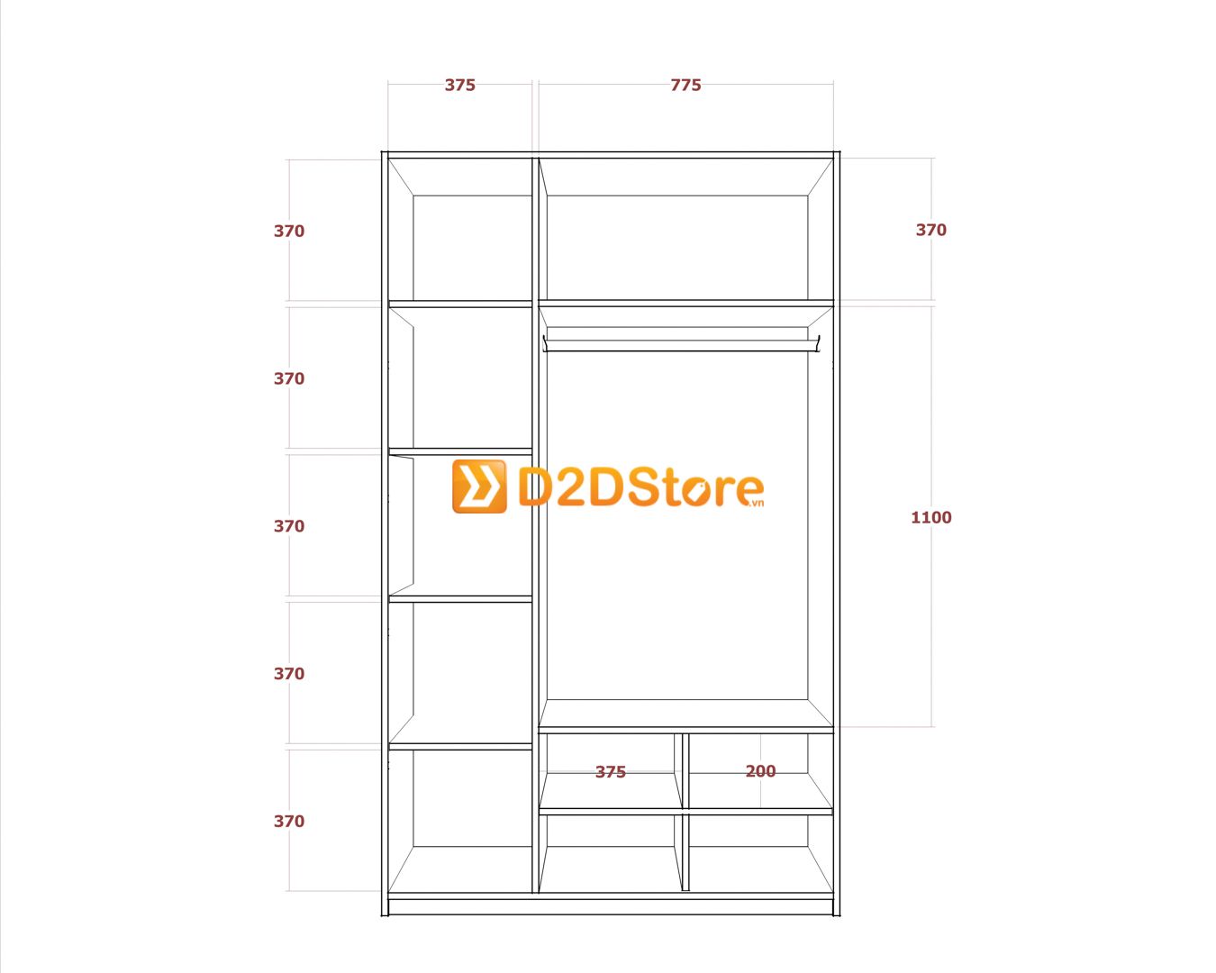  Bộ giường tủ phòng ngủ bé trai BTG.BT03 