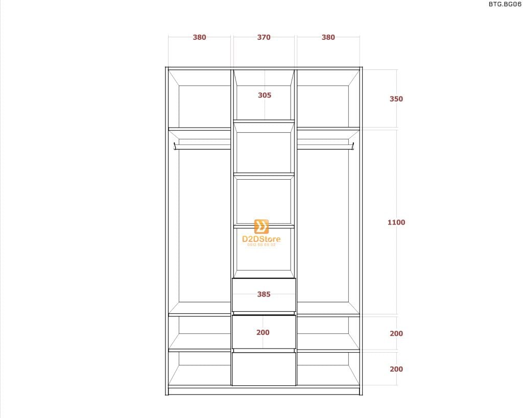 Bộ giường tủ phòng ngủ bé gái BTG.BG06