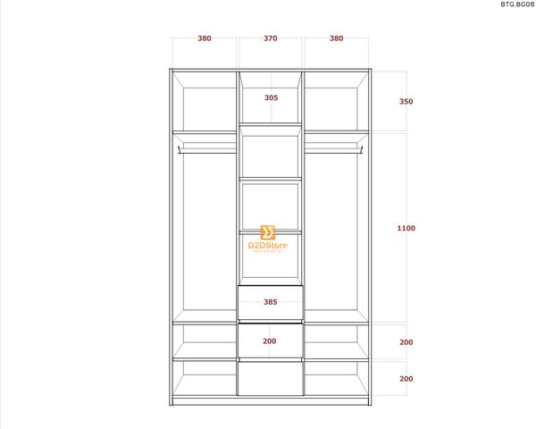 Bộ giường tủ phòng ngủ bé gái BTG.BG06