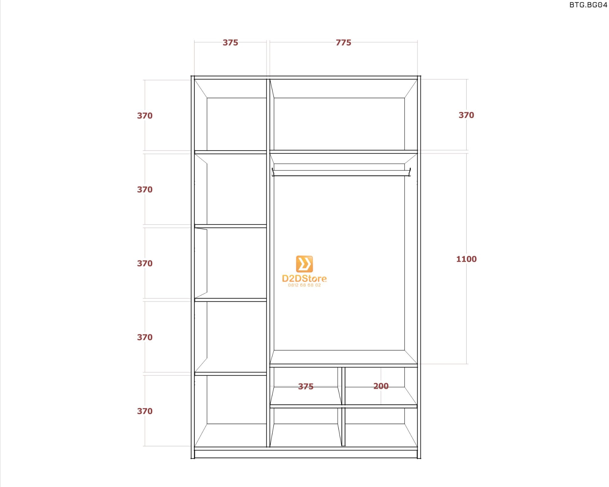  Bộ giường tủ phòng ngủ bé gái BTG.BG04 
