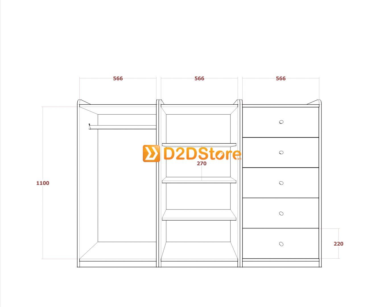  Bộ giường tủ phòng ngủ bé trai BTG.BT06 