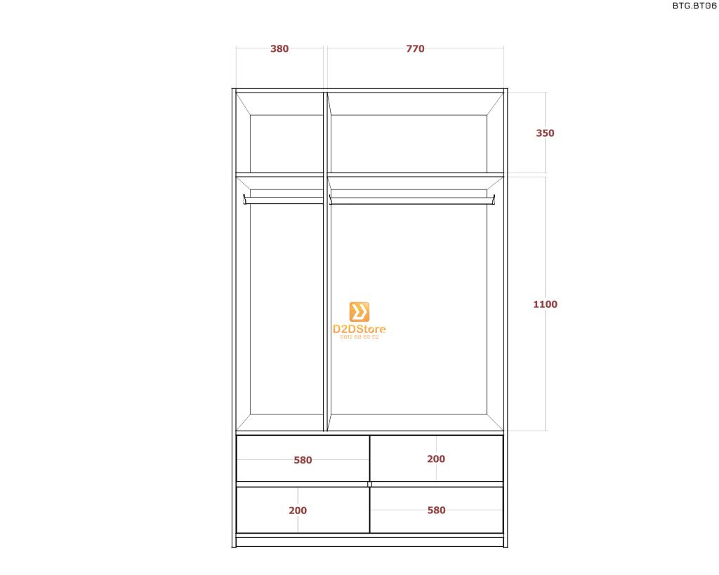 Bộ giường tủ phòng ngủ bé trai BTG.BT01