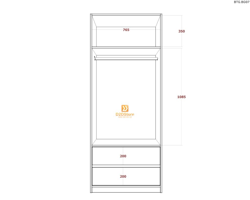 Bộ giường tủ phòng ngủ bé gái BTG.BG07