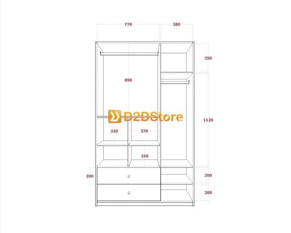 Tủ quần áo cho bé TA.BE04