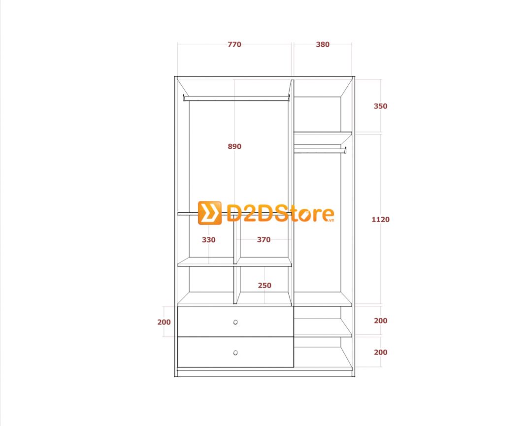  Tủ quần áo cho bé TA.BE04 