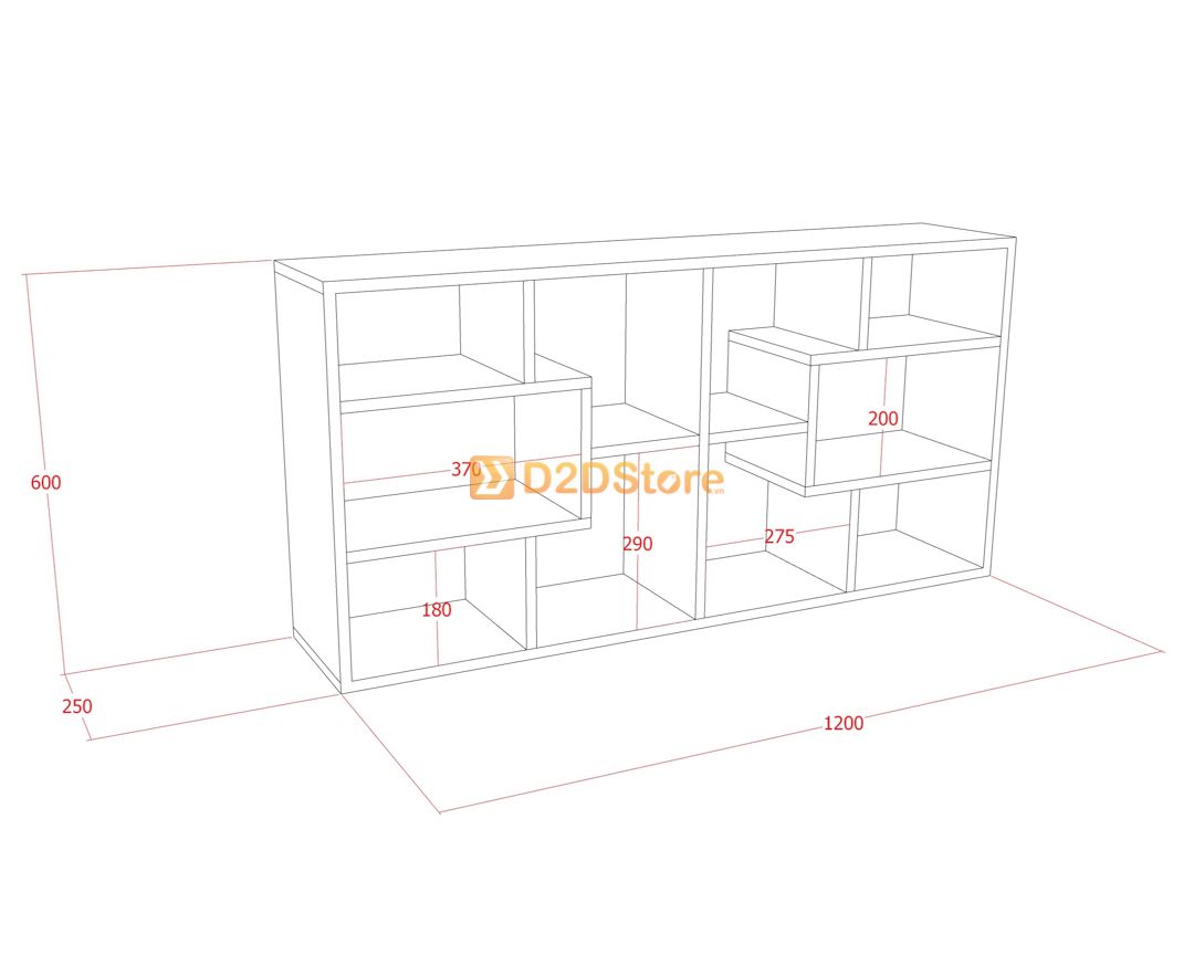  Kệ sách treo tường KS.TT01 