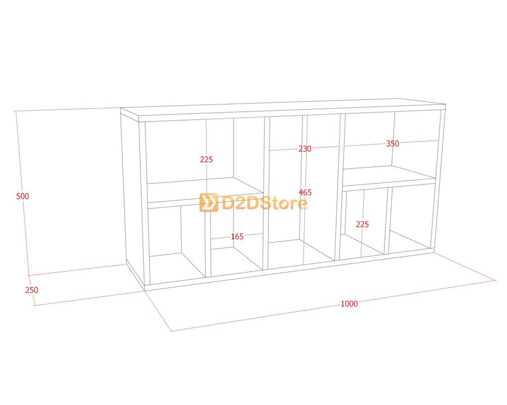 Kệ sách treo tường KS.TT02