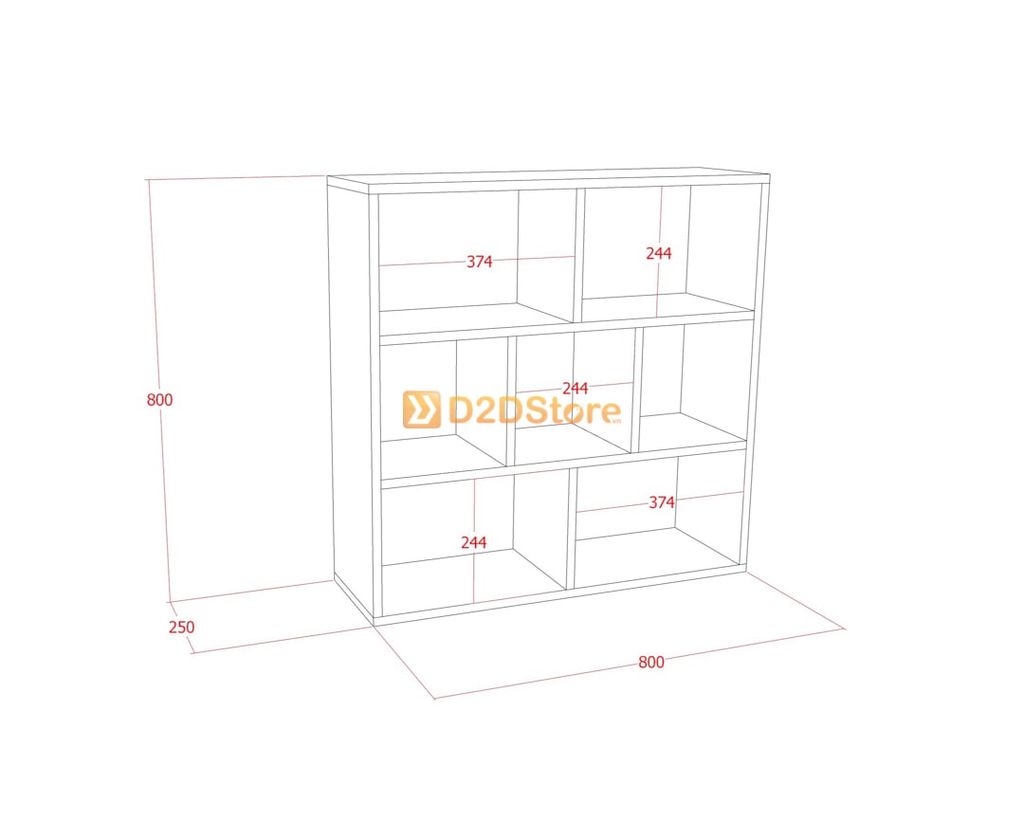 Kệ sách treo tường KS.TT03