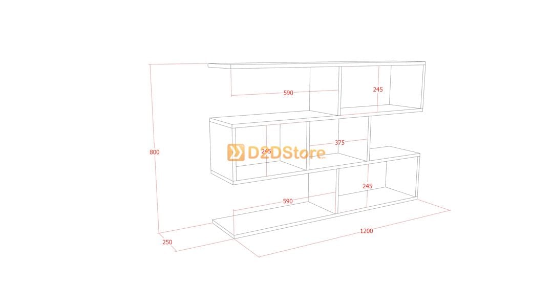  Kệ sách treo tường KS.TT05 