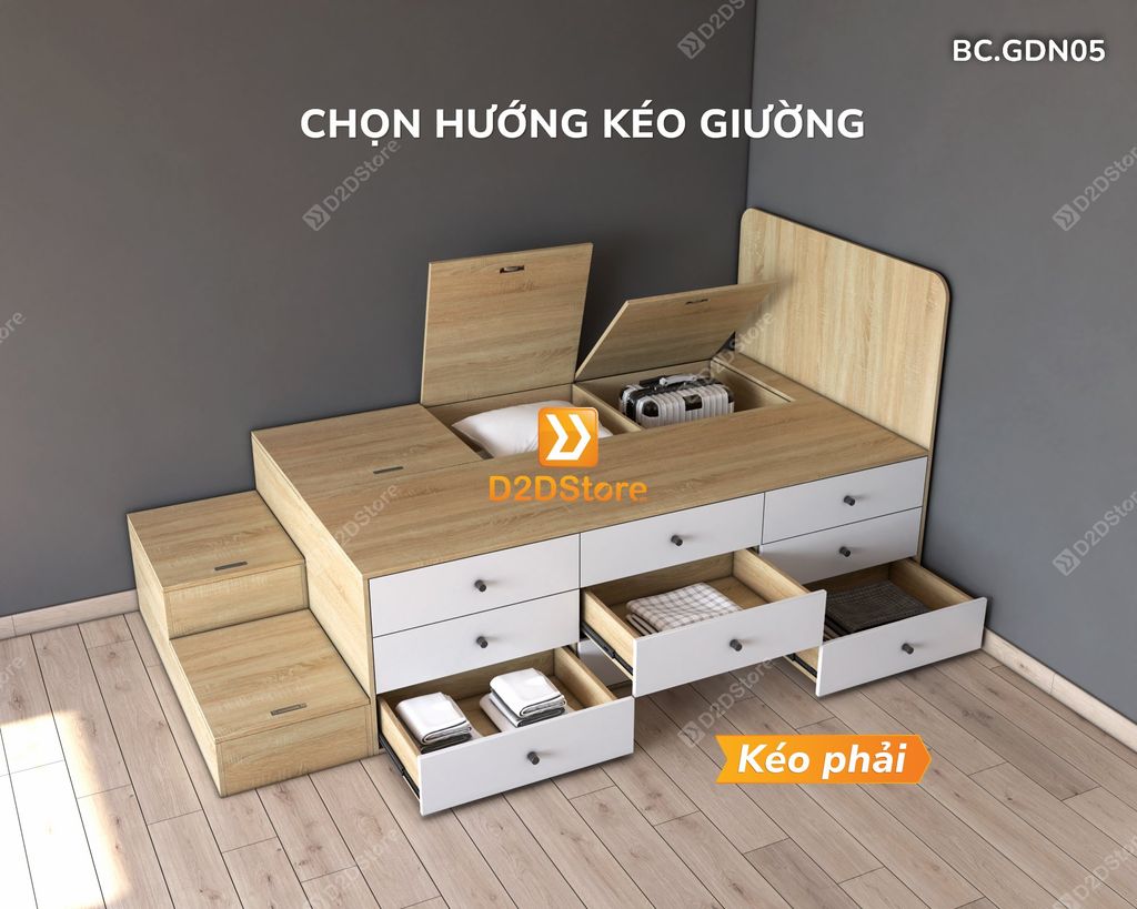 Giường đa năng thông minh nhiều kích thước mã BC.GDN05