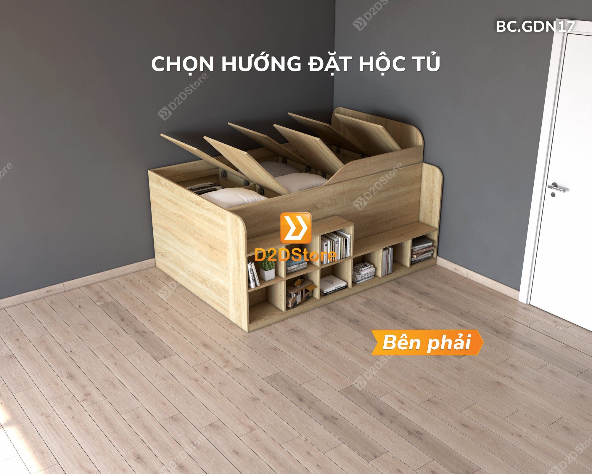  Giường đa năng thông minh nhiều kích thước mã BC.GDN17 