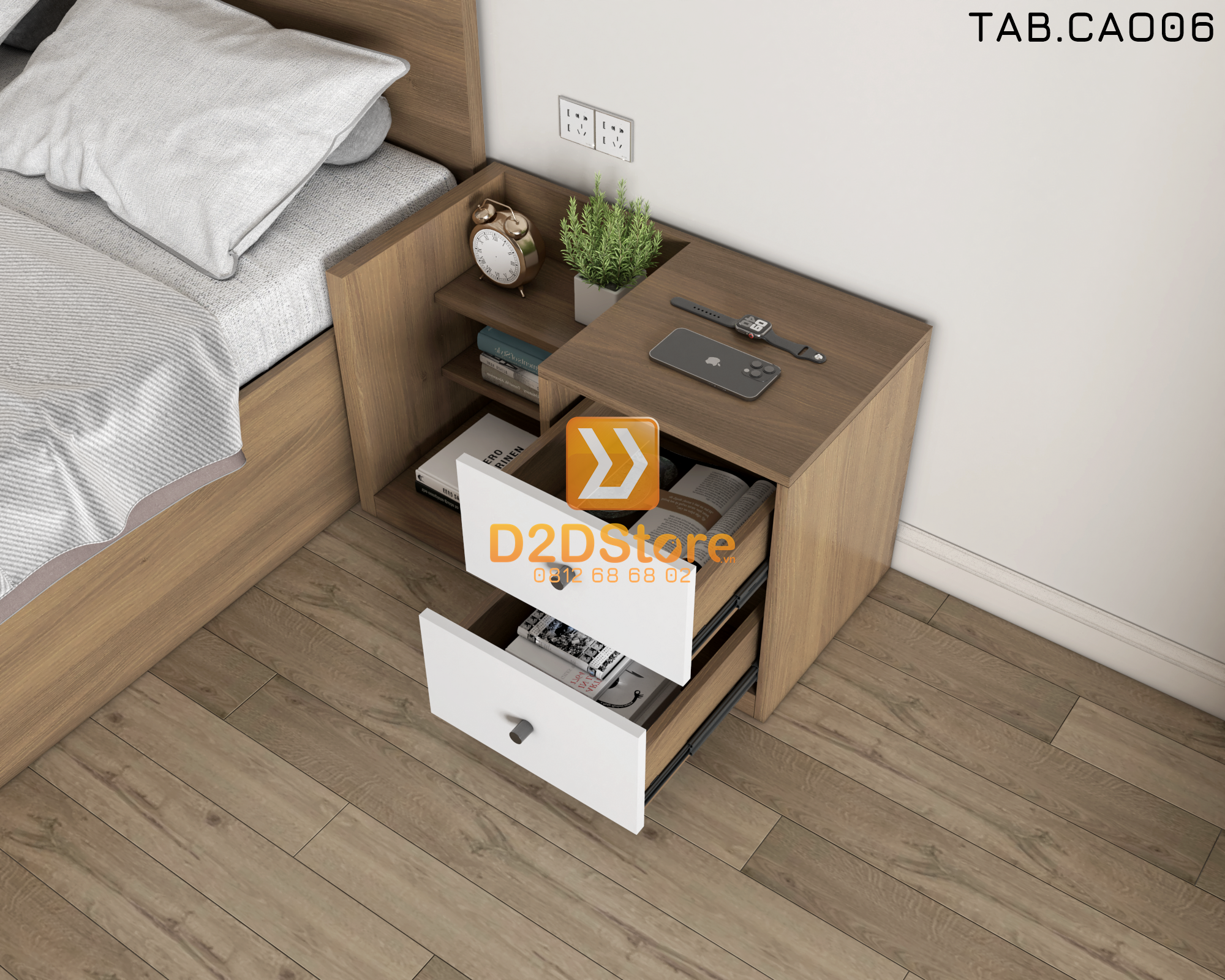  Tab đầu giường cao TAB.CAO06 
