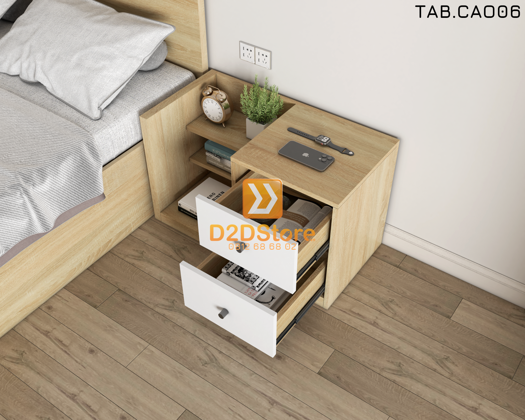  Tab đầu giường cao TAB.CAO06 