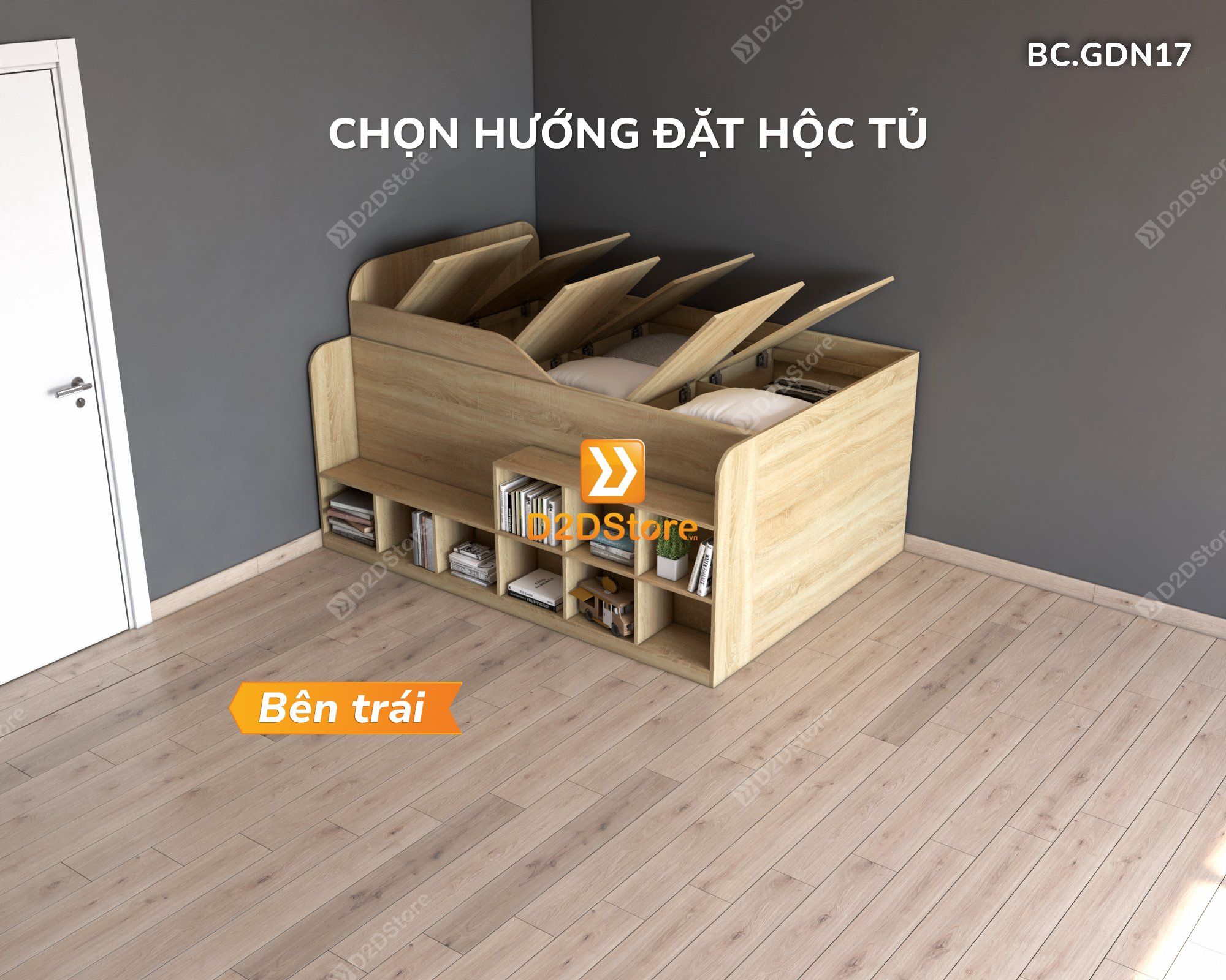  Giường đa năng thông minh nhiều kích thước mã BC.GDN17 
