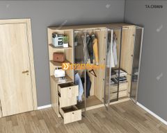 Tủ áo cánh kính cửa mở TA.CKM09