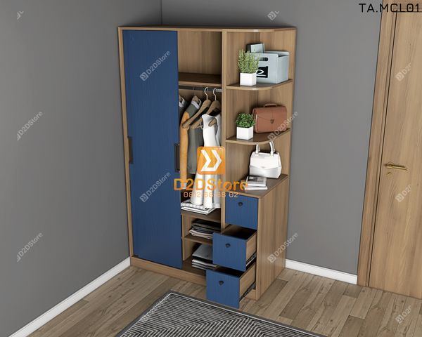 Tủ quần áo melamine cửa lùa TA.MCL01
