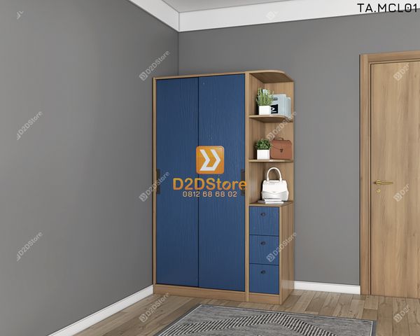 Tủ quần áo melamine cửa lùa TA.MCL01