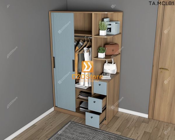 Tủ quần áo melamine cửa lùa TA.MCL01