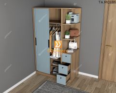 Tủ quần áo melamine cửa lùa TA.MCL01