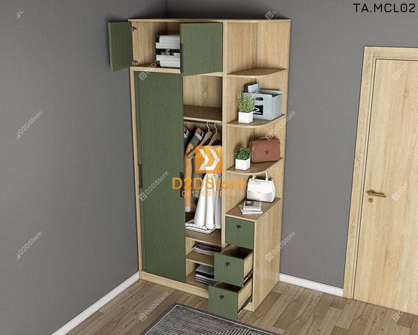 Tủ quần áo melamine cửa lùa TA.MCL02