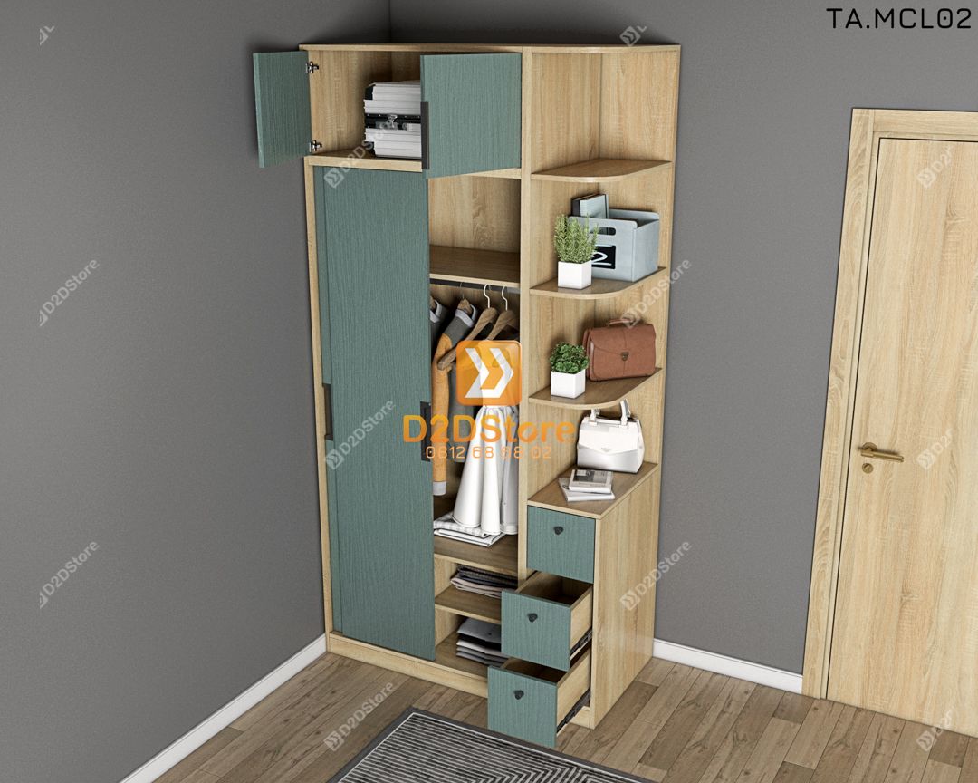  Tủ quần áo melamine cửa lùa TA.MCL02 