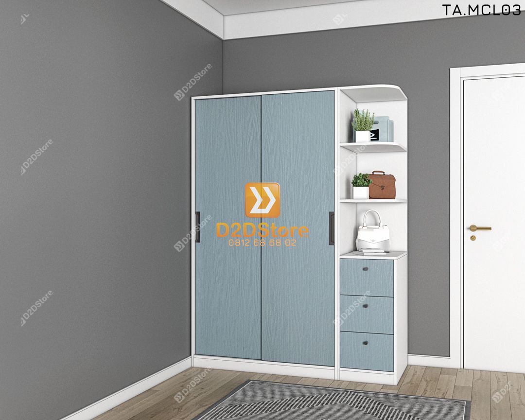  Tủ quần áo melamine cửa lùa TA.MCL03 