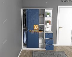 Tủ quần áo melamine cửa lùa TA.MCL03