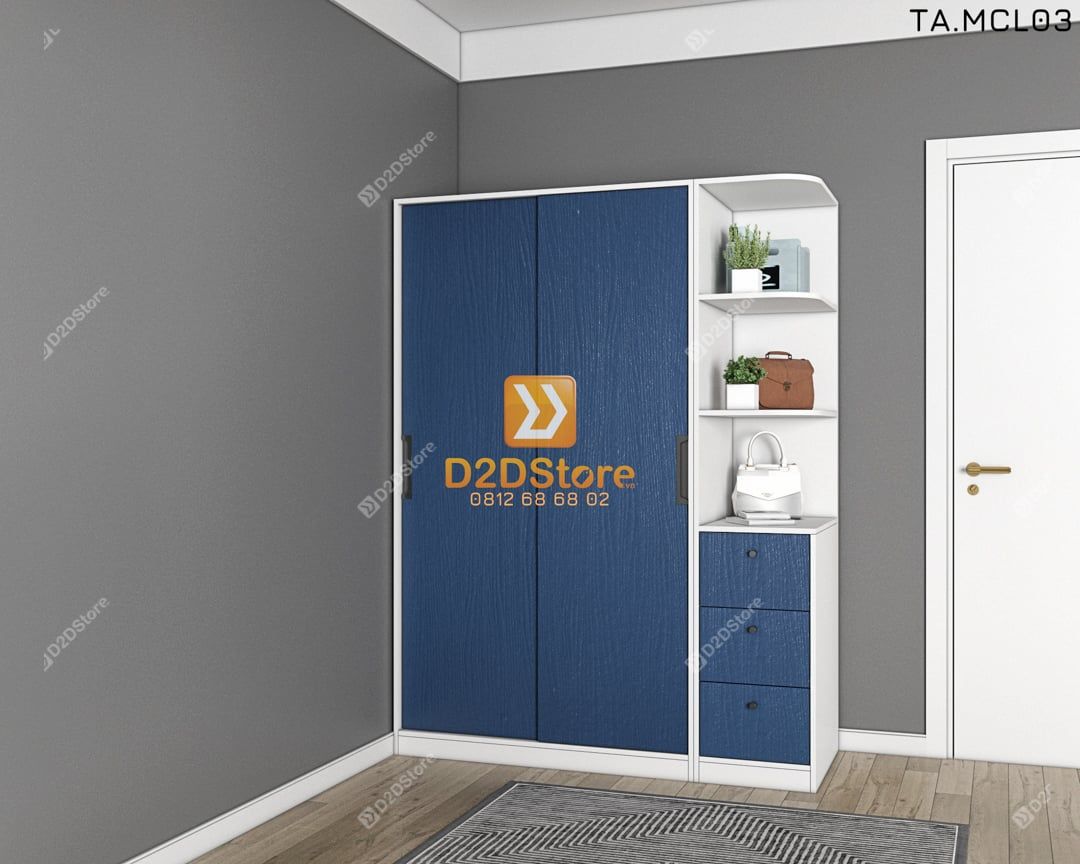  Tủ quần áo melamine cửa lùa TA.MCL03 