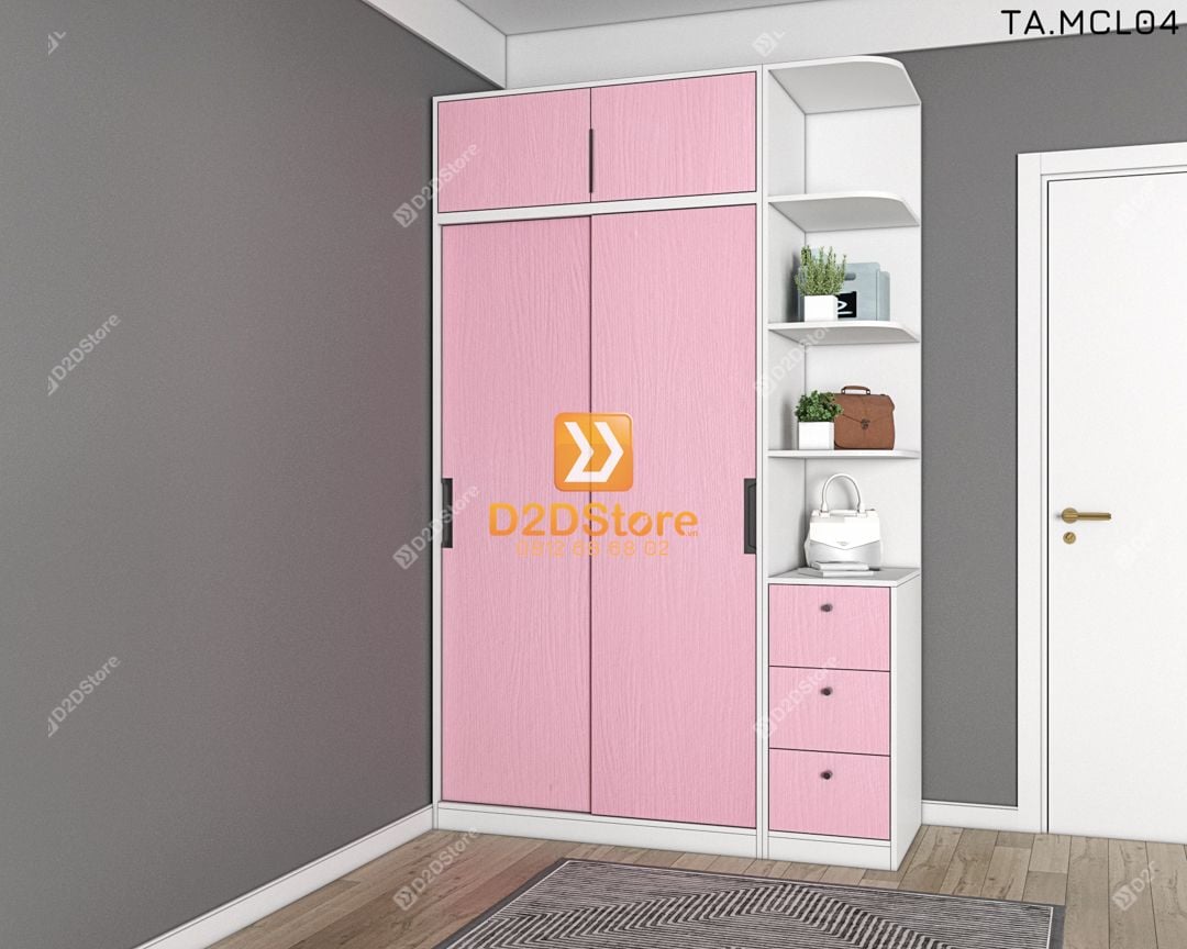  Tủ quần áo melamine cửa lùa TA.MCL04 
