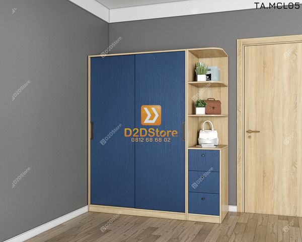 Tủ quần áo melamine cửa lùa TA.MCL05