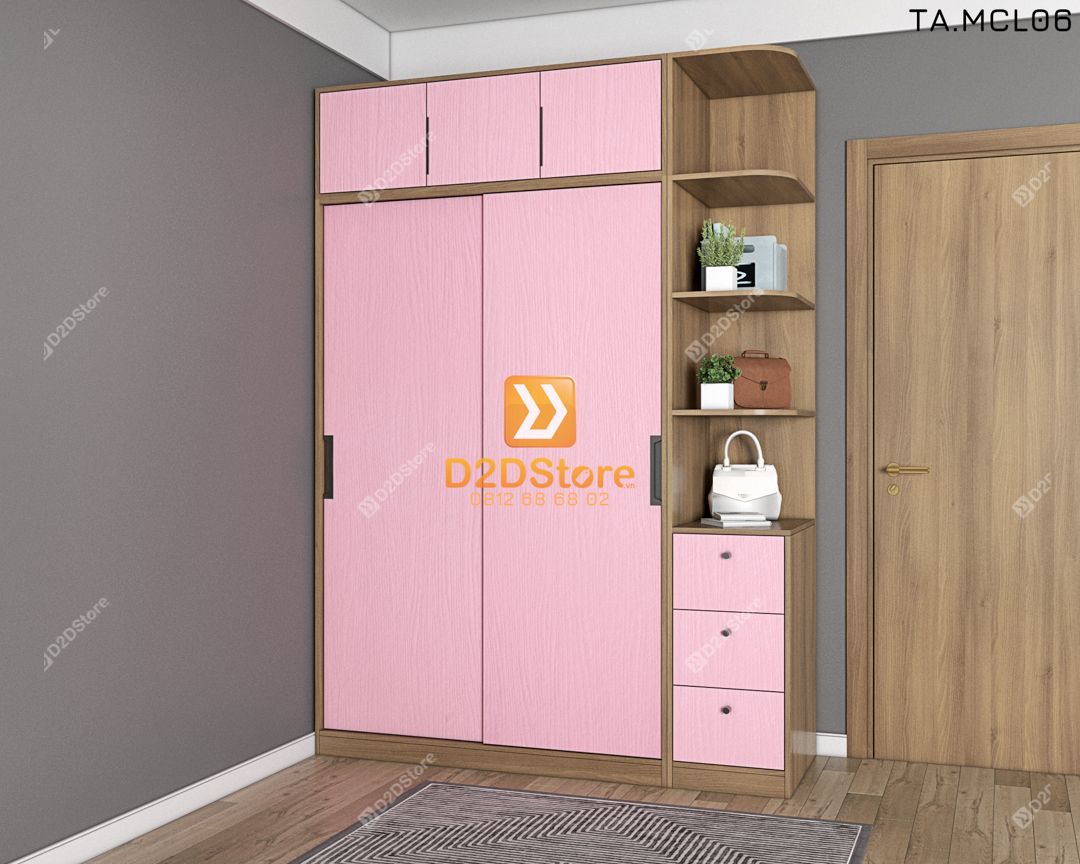  Tủ quần áo melamine cửa lùa TA.MCL06 