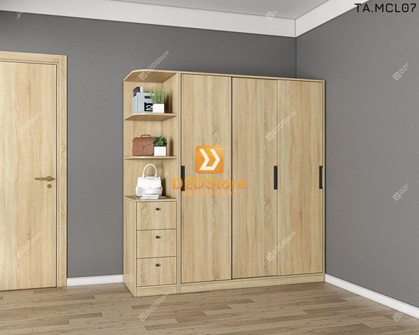 Tủ quần áo melamine cửa lùa TA.MCL07