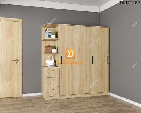 Tủ quần áo melamine cửa lùa TA.MCL07