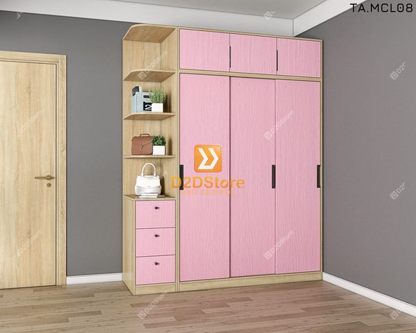 Tủ quần áo melamine cửa lùa TA.MCL08