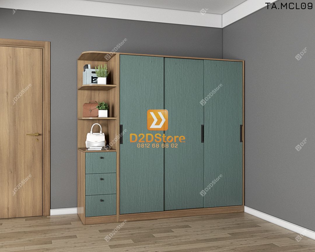  Tủ quần áo melamine cửa lùa TA.MCL09 