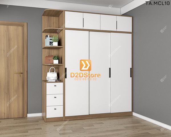 Tủ quần áo melamine cửa lùa TA.MCL10