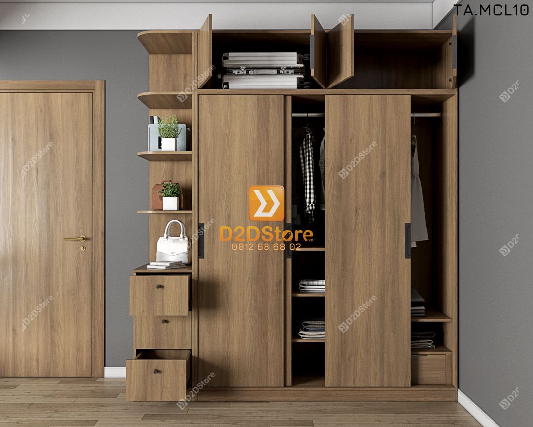  Tủ quần áo melamine cửa lùa TA.MCL10 