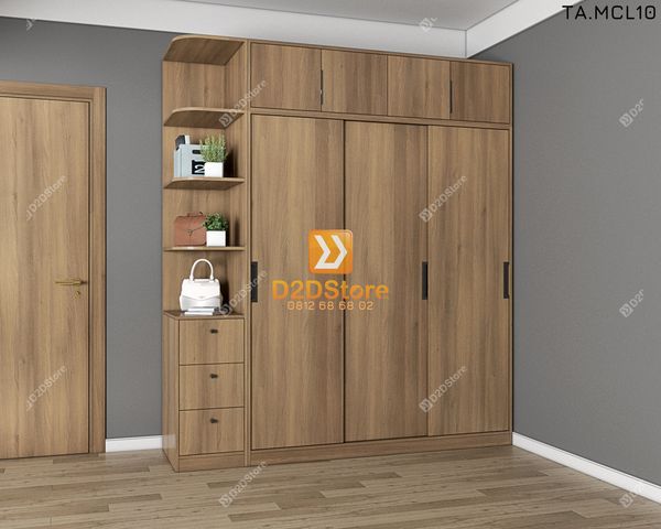 Tủ quần áo melamine cửa lùa TA.MCL10