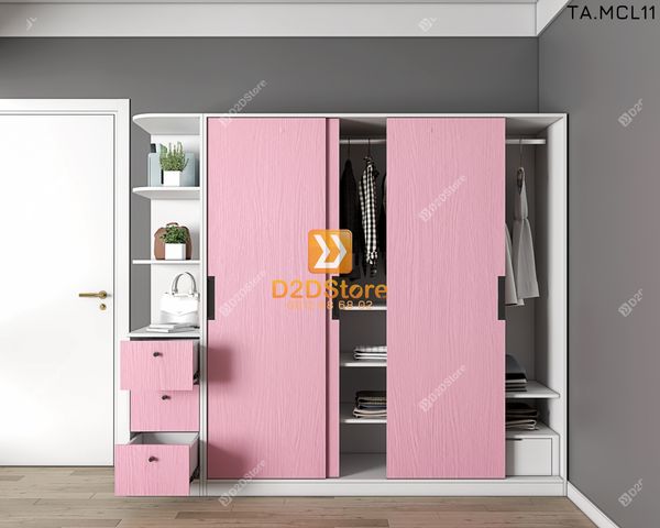 Tủ quần áo melamine cửa lùa TA.MCL11