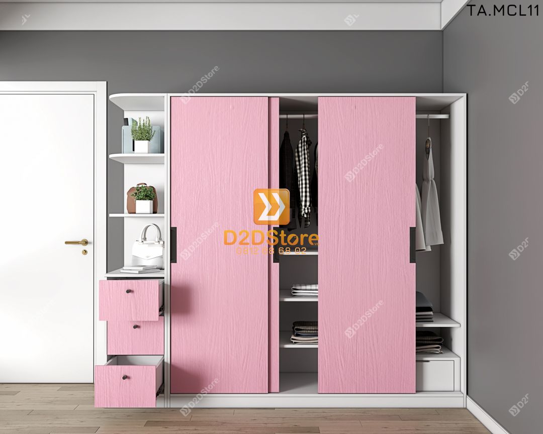  Tủ quần áo melamine cửa lùa TA.MCL11 