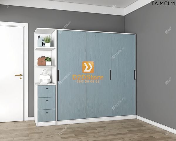 Tủ quần áo melamine cửa lùa TA.MCL11