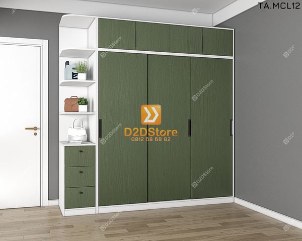 Tủ quần áo melamine cửa lùa TA.MCL12