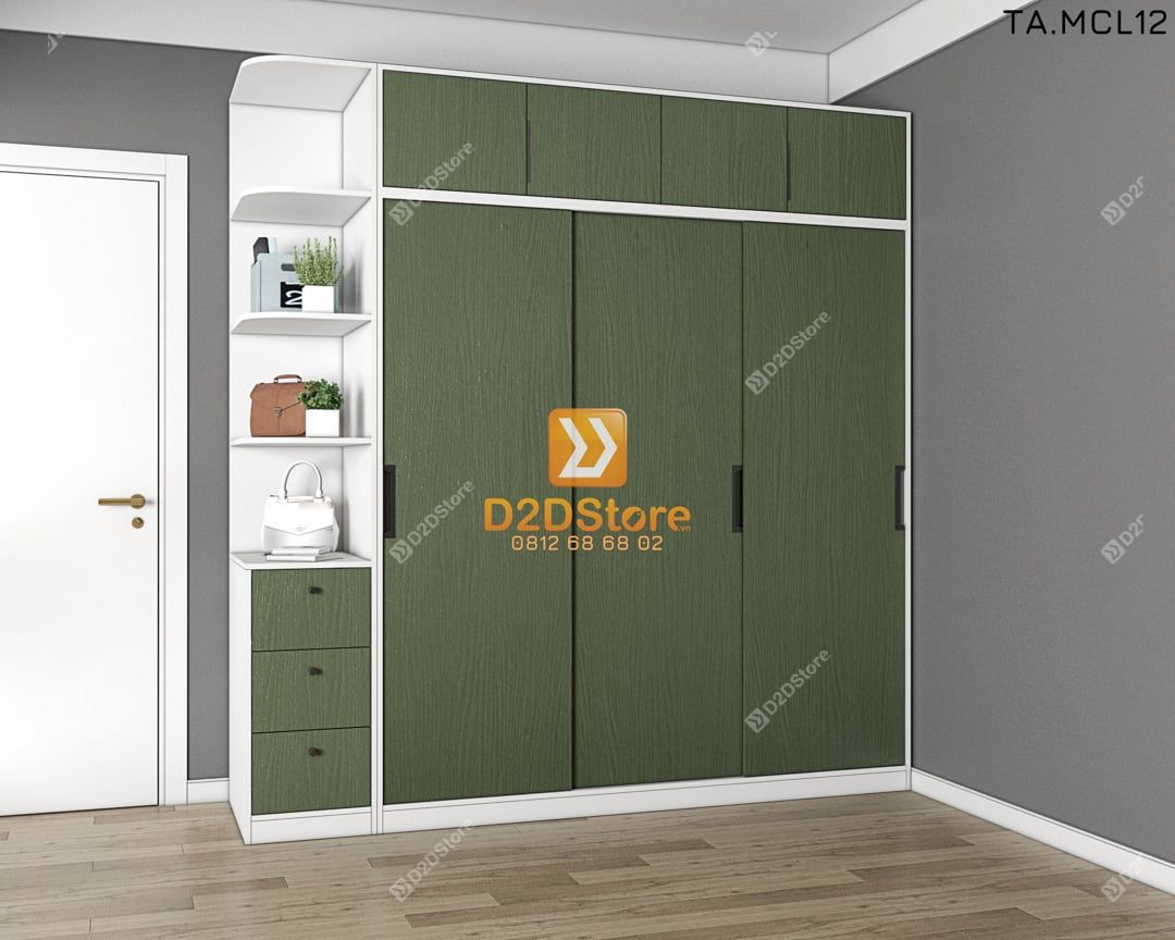  Tủ quần áo melamine cửa lùa TA.MCL12 