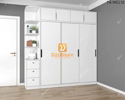Tủ quần áo melamine cửa lùa TA.MCL12