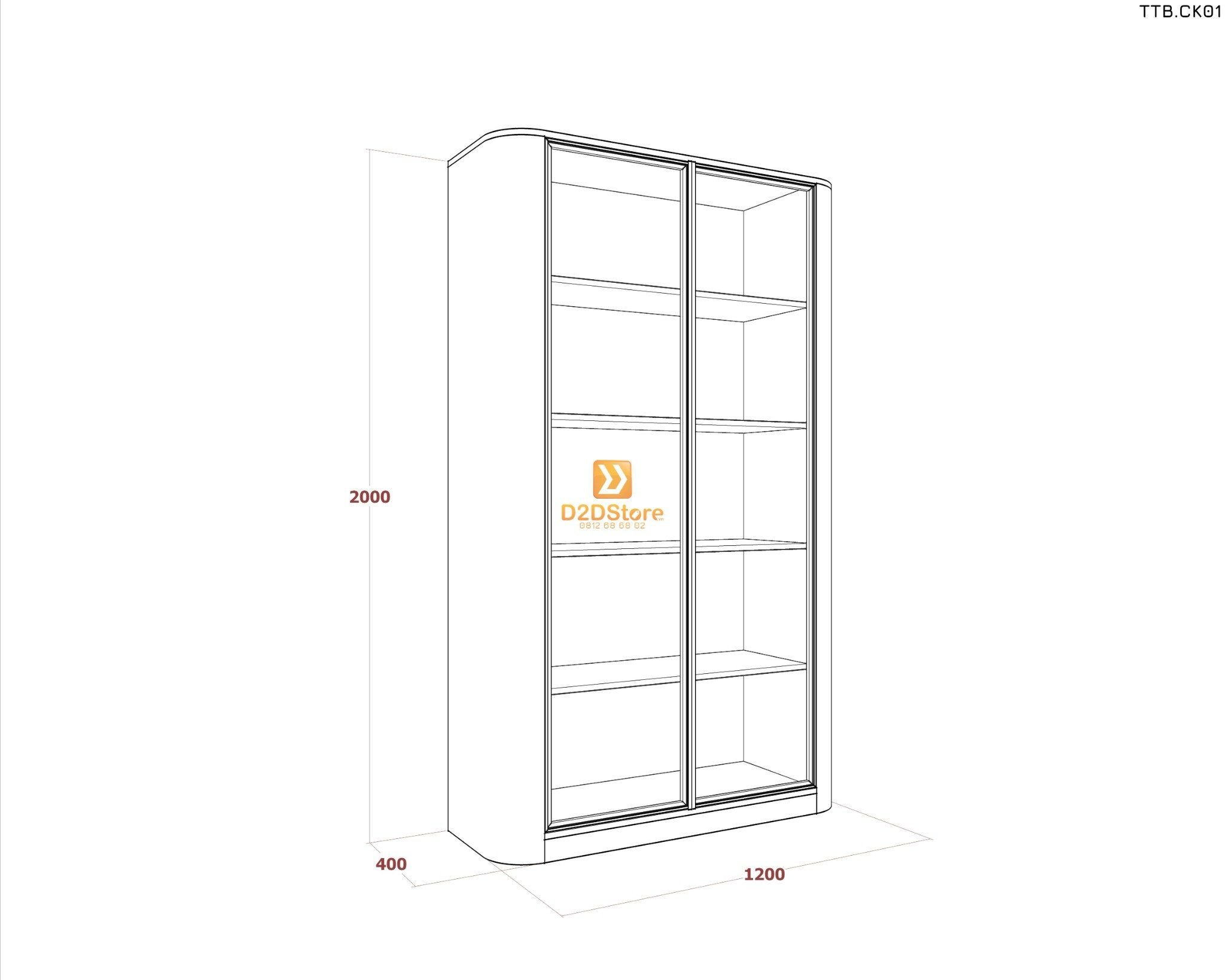  Tủ trưng bày cánh kính TTB.CK01 
